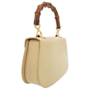 Gucci Handle Top Leather Bag Handbag Shoulder Bamboo